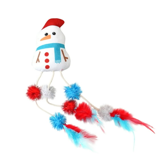 Catnip Toys For Cats Christmas Toys With Feathers, PP Cotton & Catmint Filled, Scratch & Chew Toys For Indoor Kittens & Cats,Interactive Pet Toys,Gifts for Pets and Pet Lovers(C)