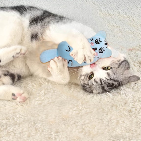 Catnip Toys, Interactive Cat Toy Pack, Cat Chew Toy, Mice Toy Cat Teething Chew Toys for Kittens, Bite Resistant Catnip Toys for Cats, Cartoon Mice Catnip Filled Cat Teething Chew Toy