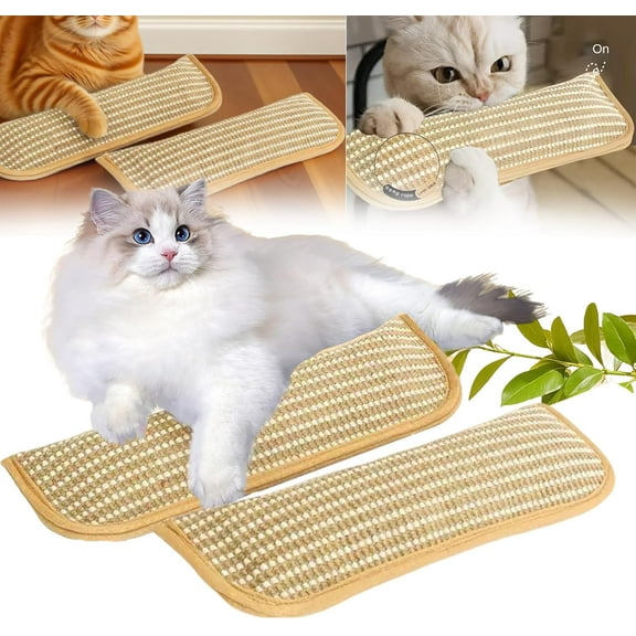 Catnip Toys for Indoor Cats - 12 Inches Catnip Pillows with Sisal Scratching Pad, Interactive Cat Nip Kicker Toys for Anxiety Relief & Play