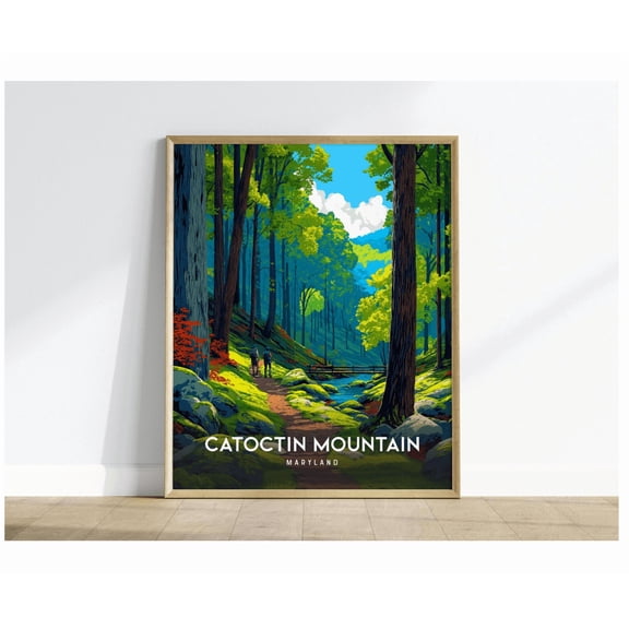 Catoctin Mountain Maryland Hiking Travel Poster Home Decor Office Wall Art