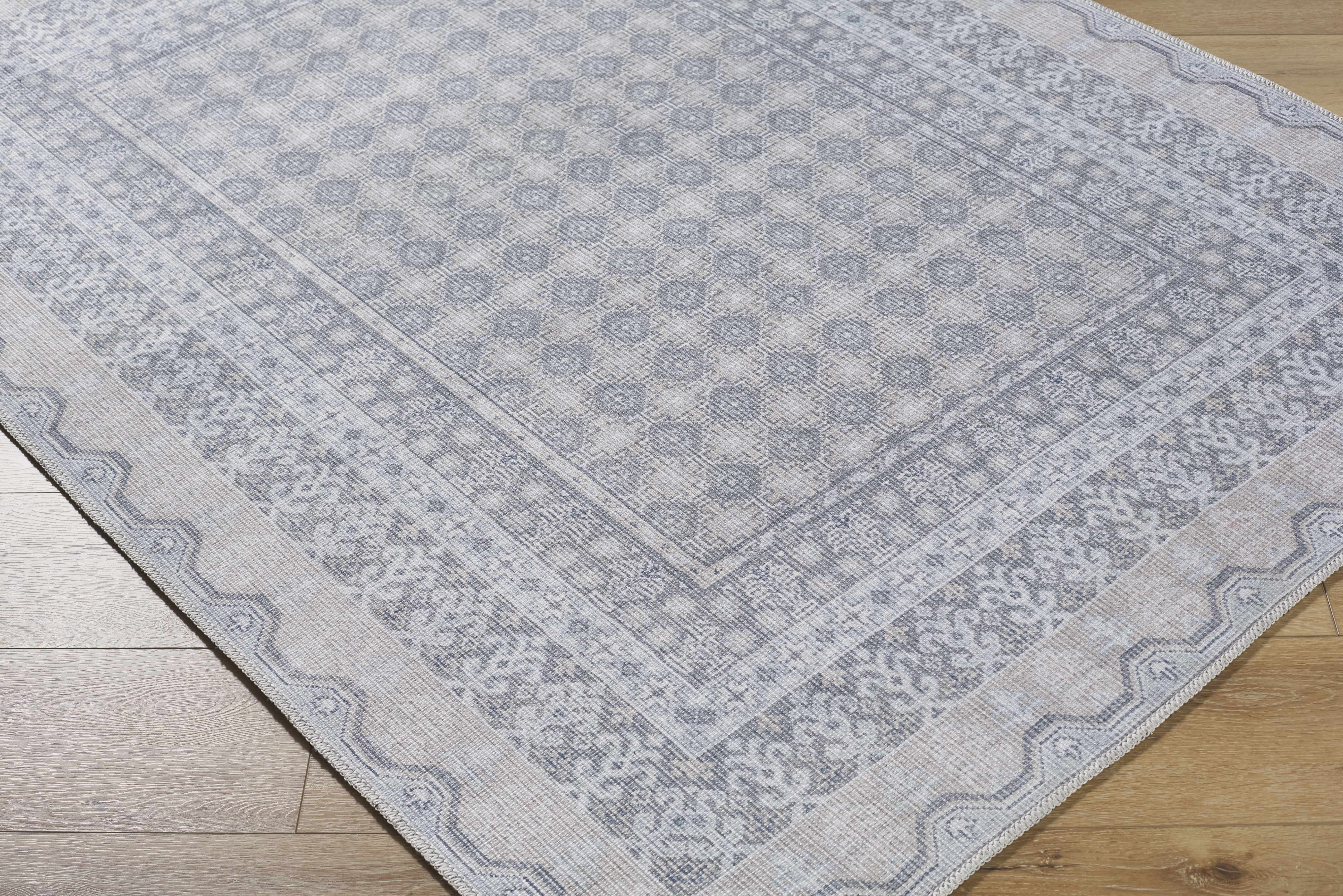 BoutiqueRugs Washable Ivory Bordered 3x5 Accent Rug Transitional Green ...