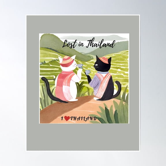 Catpacker, Lost In Thailand Tposter Wall Art, Modern Wall Decor, 16x24 UNFRAMED
