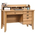 Catrimown Computer Desk, 47.5 in Wood Home Office Desk with Hutch and 4
