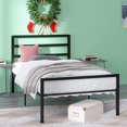 Catrimown Twin Bed Frame with Headboard and Footboard, 14 Inch Platform