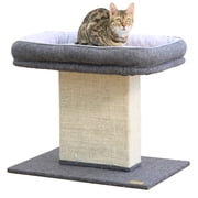Catry Minimalist Durable Cozy Cat Trees with Soft Felt Sisal Scratching Post, Grey