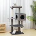 thumbnail image 1 of "Catry Minimalistic Contemporary Cat Tree - 49"", 5 Level, Large, Yara, Cat Activity Center with Plush Condo", 1 of 10