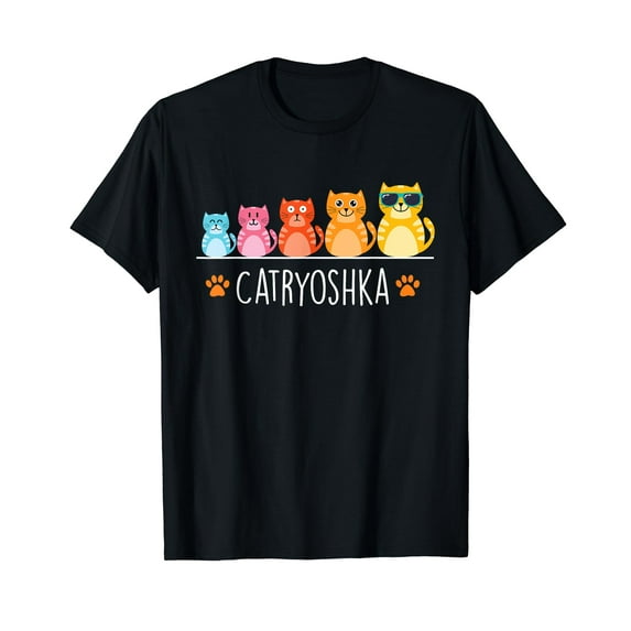 Catryoshka - Colorful Cat Owner Animal Lover Veterinarian T-Shirt