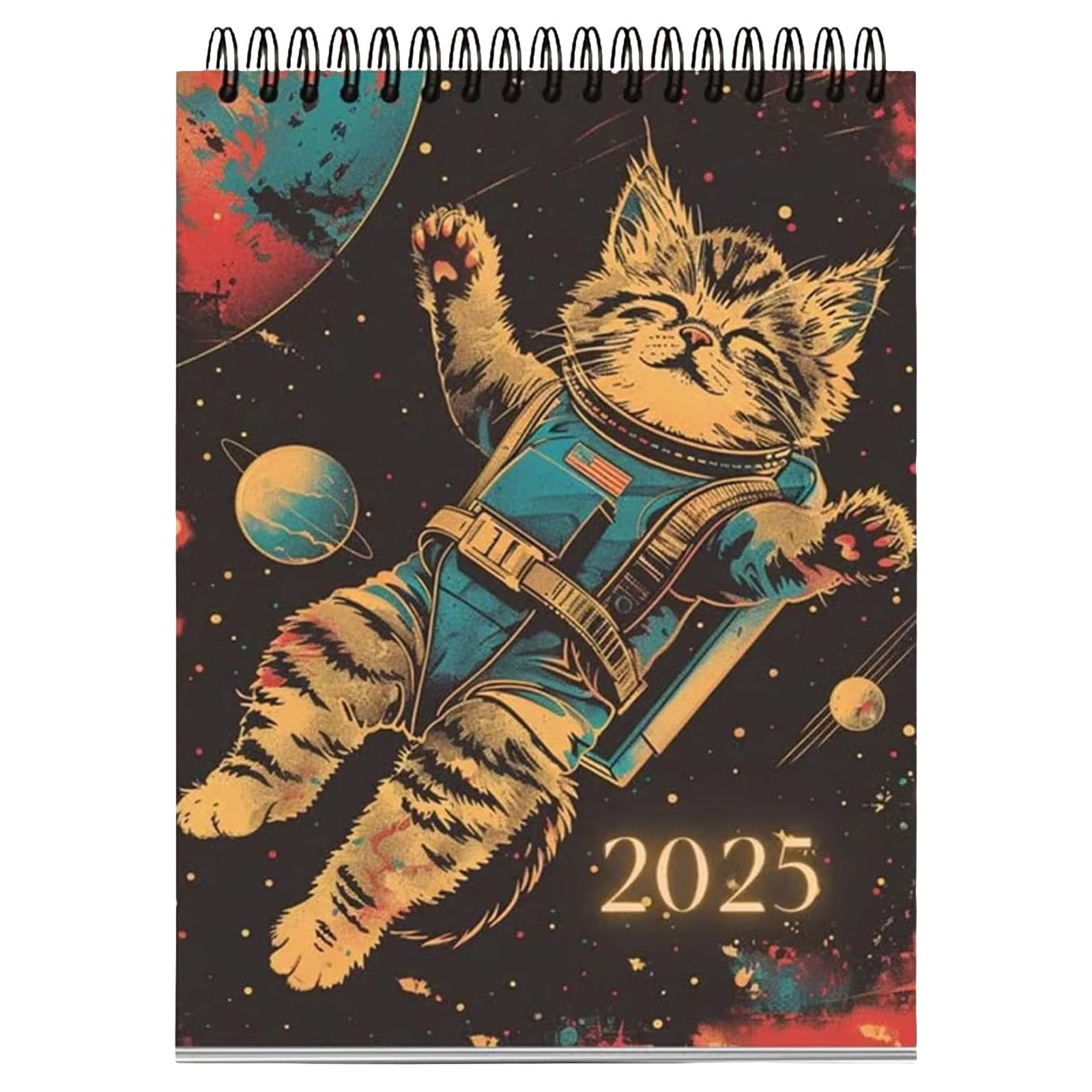 Cats 2025 Calendar Funny Space Cats Calendar 2025 Wall Calendar Monthly