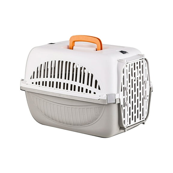 Cats Airline Pet Carrier Box, Hand Carried Travel Bag for Cats, Plastic Checked Pet Box for Car Travel, Lightweight and Durable Cat Travel Accessory