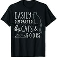 thumbnail image 1 of Cats And Books Lover T-Shirt, 1 of 5