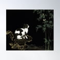 thumbnail image 1 of Cats And Butterflies Of Longevity - Shen Zhenlin Poster Wall Art, Modern Wall Decor For Living Room Bedroom, 8x12 UNFRAMED, 1 of 2