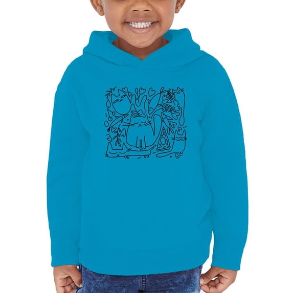 Cats And Doodles Hoodie Toddler -Image by Shutterstock, 2 Toddler