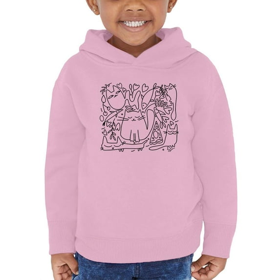 Cats And Doodles Hoodie Toddler -Image by Shutterstock, 2 Toddler