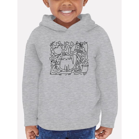 Cats And Doodles Hoodie Toddler -Image by Shutterstock, 5 Toddler