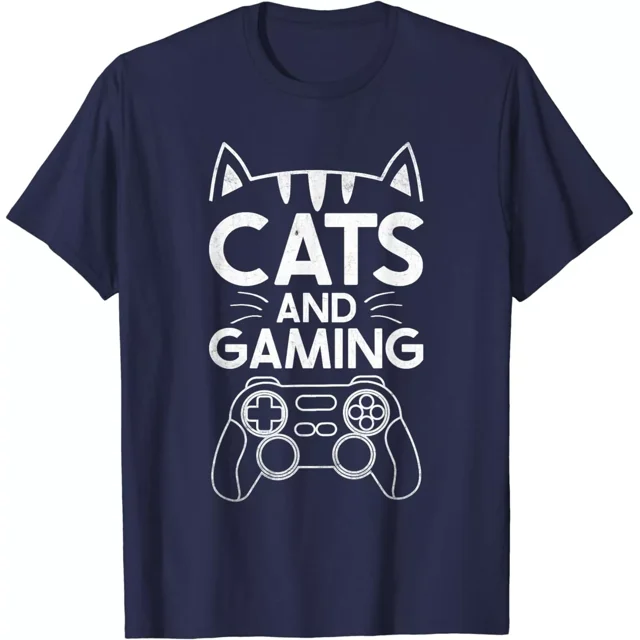 Cats And Gaming Funny Cat Lover Gaming Gift Gamer Unisex TShirt