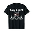thumbnail image 1 of Cats And Tats Inking Tattoo Lover Tattooing Kitty Owner Black T-Shirt, 1 of 5