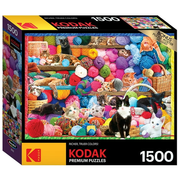 Cats And Yarn 1500 Pieces Kodak, Jigsaw Puzzle