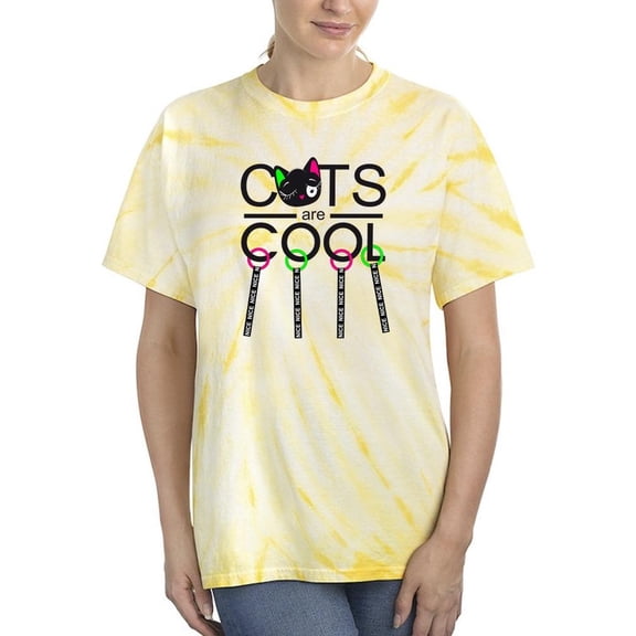 Cats Are Cool Wink Keychain Tie Dye Cyclone Women -Image by Shutterstock, Female XX-Large