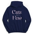 thumbnail image 1 of Cats Are Fine Humor Graphic Navy Men's Crewneck Sweatshirt Hoodie, 1 of 1