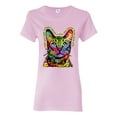 thumbnail image 1 of Cats Are Like Potato Chips Colorful Rainbow Cat Animal Lover Womens Graphic T-Shirt, Light Pink, Medium, 1 of 3