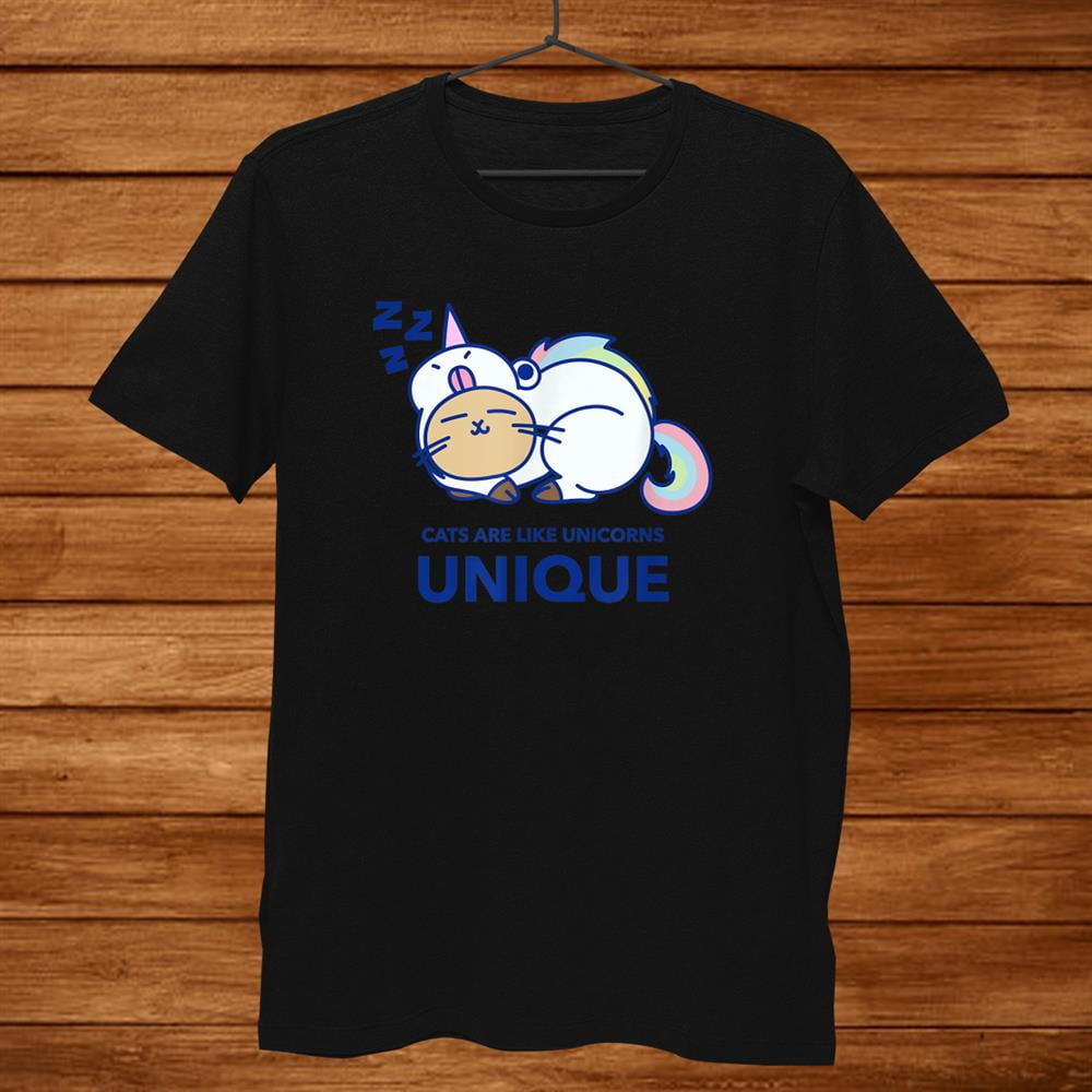 Cats Are Like Unicorns Unique Shirt Gift Black Unisex TShirt