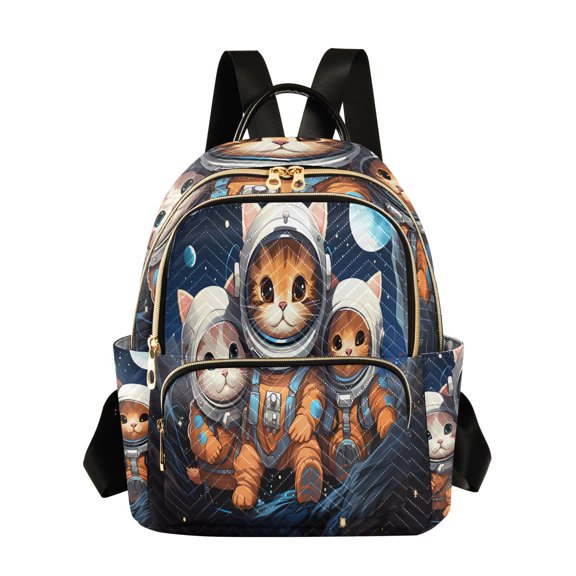 Cats Astronauts Cave Planet Travel Laptop Backpack Casual Daypack Lightweight Bookbag Compartment for Business