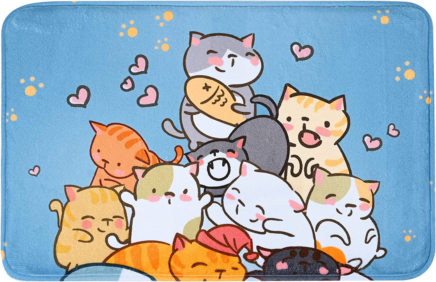 Cats Bathroom Rug Mat, 24''''X16'''', Super Soft and Absorbent Shaggy Plush Cute Bath Rugs ...