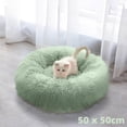 thumbnail image 1 of Cats Beds for Indoor Cats - Cats Bed Washable 19.7 inches, Dog Beds for Small Dogs, Anti Anxiety Round Long Velvet Furry Cats Bed, Thick Bottom, Winter Supplies(Green), 1 of 7