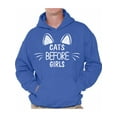 thumbnail image 1 of Cats Before Girls Hoodies for Men Cat Men's Hooded Sweatshirt Funny Valentines Day Sweater for Men Animal Lover Gifts, 1 of 4