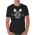 thumbnail image 1 of Cats Before Girls T-Shirt for Men Cat Men's Tee Funny Sayings Sarcastic Anti Valentines Day Shirts for Men Animal Lover, 1 of 4
