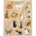 thumbnail image 1 of Cats Blanket Gift for Cat Lovers-40x50 Inches Soft Flannel Blankets Cute Cats Pattern Cozy Throws, Kitten Breeds of Cats Blanket for Kids Women Girls Boys Couch Bedroom Camping Travel, 1 of 18