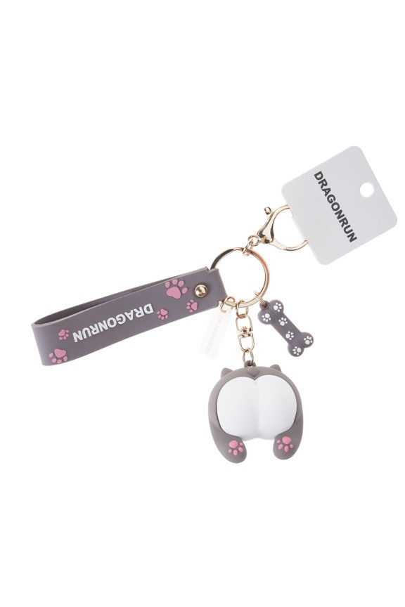 Cats Butt PVC Keychain Bag Car Pendant Toy Cute Ass-Animal Keyring Dolls Children Birthday Gift for Girl B