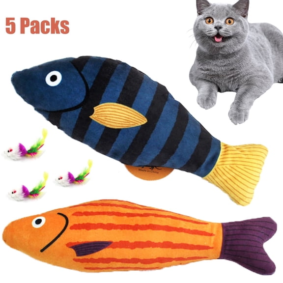 Cats Catnip Toys,Likaty Realistic Fish Interactive Toys for Kitty Pets