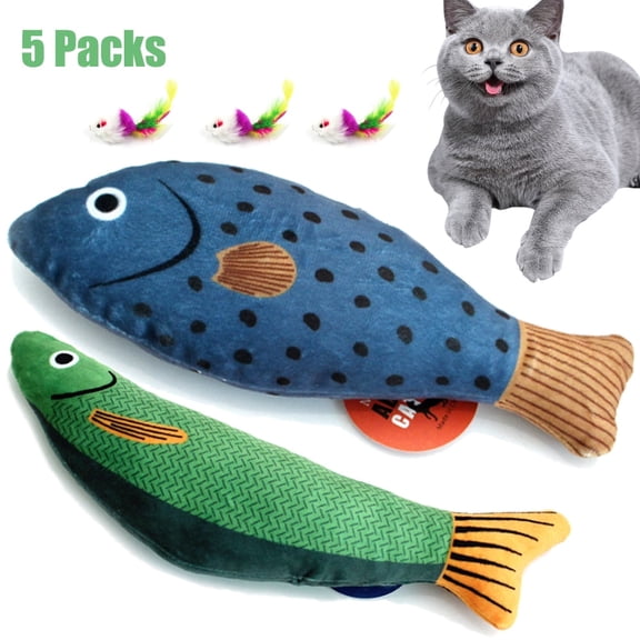 Cats Catnip Toys,Likaty Realistic Fish Interactive Toys for Kitty Pets