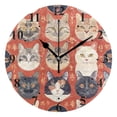 thumbnail image 1 of Cats Chinese Black 10 inch Wall Clocks Non Ticking Easy to Read Battery Decorative for Home Bathroom Kitchen Bedroom Living Room, 1 of 8