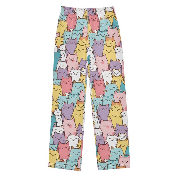 Cats Christmas Pajama Pants Soft and Lightweight Elastic Waistband Christmas Pajama Pants