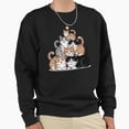 thumbnail image 1 of Cats Christmas Tree Feline Lover Funny Retro Holiday Graphic Art Unisex Sweatshirt - Comfortable Fit G12114, Up to Size 5XL, 1 of 2