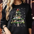 thumbnail image 1 of Cats Christmas Tree Sweatshirt, Funny Cat Lover Gift, Cat Mom Holiday Jumper, Ugly Xmas Kitty Sweater, 1 of 5