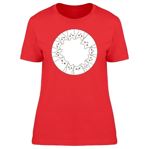 Cats Circle Kitten T-Shirt Women -Image by Shutterstock, Female Medium