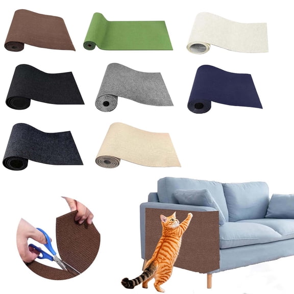 Cats Climbing Mat Self-Adhesive Scratch Board | Sofa Protector Wear Resistant Sisal Carpet | Cut-to-Size Multi-Functional Surface | 40x100cm | Indoor Use | Anti-Scratch | 1 Pack
