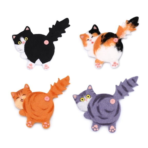 Cats Coasters Needle Felting Starter Kits Needle Wool Felting Tool Kits Needle Felting Kits Needle Felting Supplies