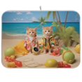 thumbnail image 1 of Cats Coconut Trees Sea Swimsuit Dish Drying Mat Dish Drainer Rack Mats Water Absorbent Non-Slip Easy Clean Heat Resistant for Kitchen Counter, 1 of 8