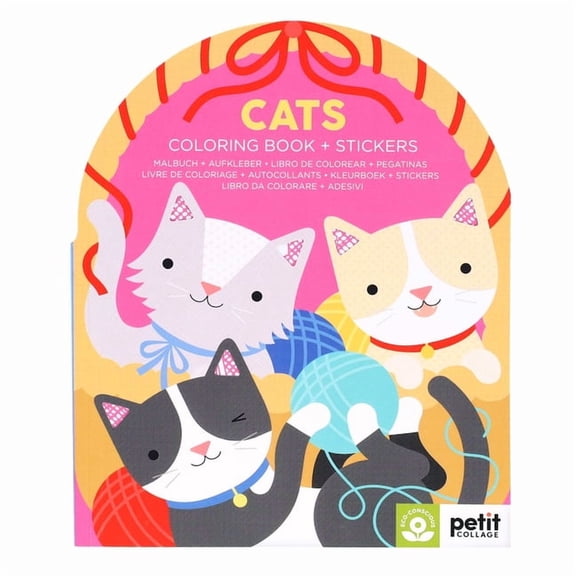 Cats Coloring Book + Stickers, (Paperback)