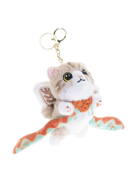 Cats/Deer Plush Bag Charm Keyring Soft Stuffed Keychain Shopping Bag Charm Fashion Accessories for Everyday Use