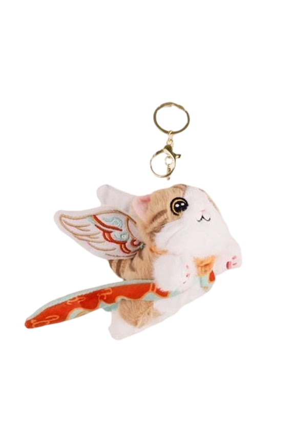 Cats/Deer Plush Bag Charm Keyring Soft Stuffed Keychain Shopping Bag Charm Fashion Accessories for Everyday Use