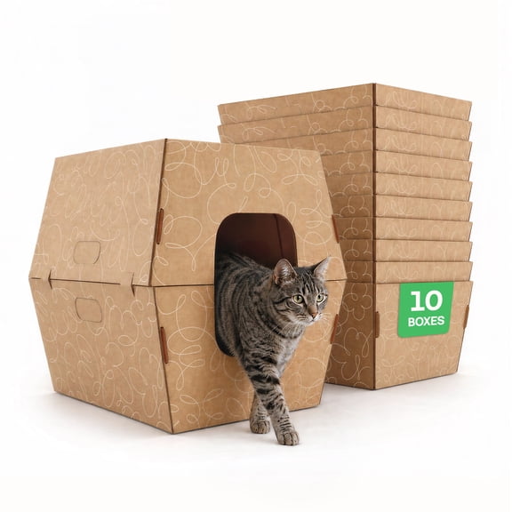 Cats Desire Disposable Cat Litter Boxes - 10 Pack - Extra Large, High Sided, Leak Resistant - Made in USA