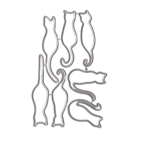 Cats Die Cut Decorative Embossing Paper Die Carbon Steel Cutting Dies For Card Making Scrapbooking Album Bookmarks