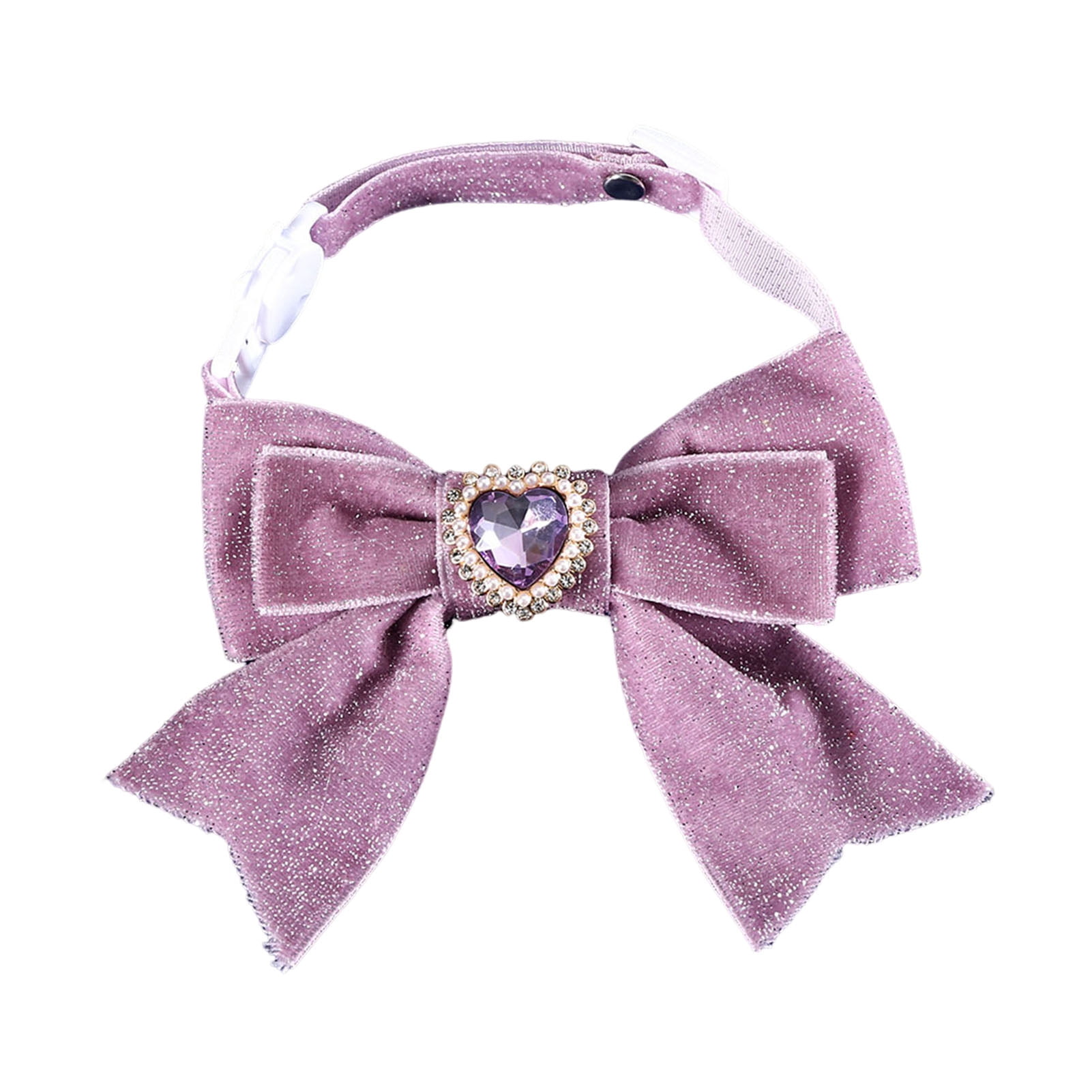 Cats Dog Collar – Velvet Bow Tie Adjustable Anti-Choking Puppy Necklace ... - Pet Choking Velvet Items At Home