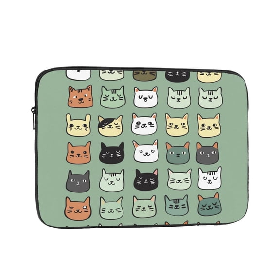 Cats Doodle Laptop Sleeve Bag Compatible With MacBook Air / Pro iPad MateBook Tablet Surface HP Lenovo Dell ASUS Acer Laptop Computer Protective Size: 15 inch