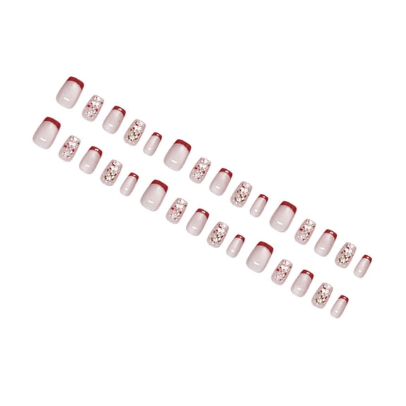 Cats Eye Short Square False Nails 30pcs Press on Nails Set Acrylic on Nails Manicure Nails Decoration for Women Girls